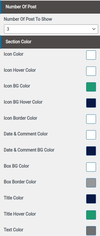 set Blog section