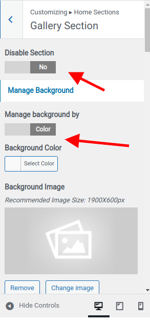 set contact section