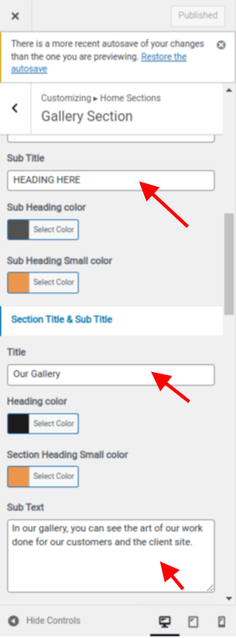 set contact section