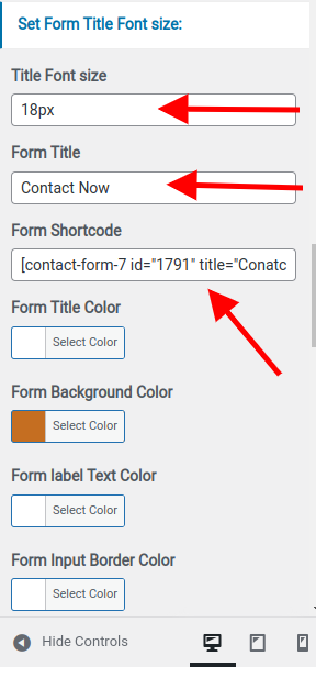 select Contact Page template