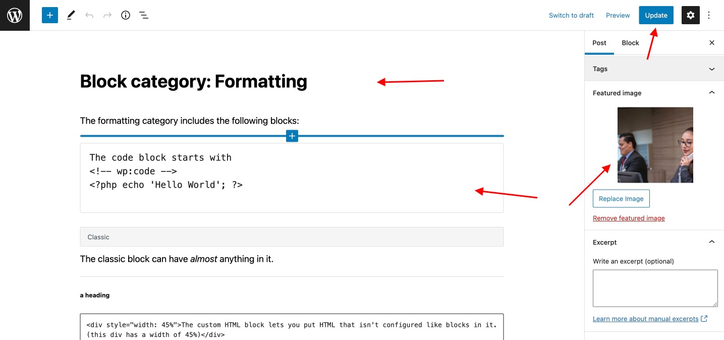 set blog custm Section