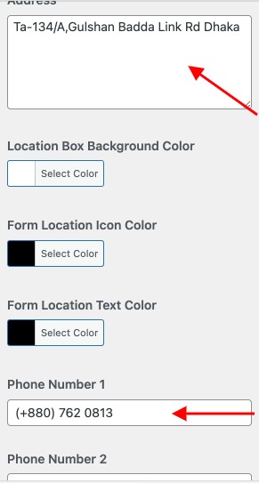 set contact section