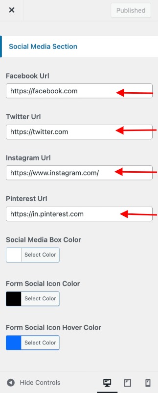 set contact section