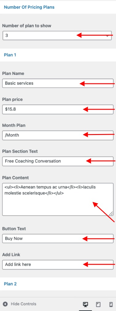 set Featured Page section