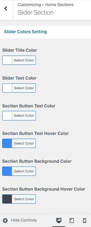 set slider