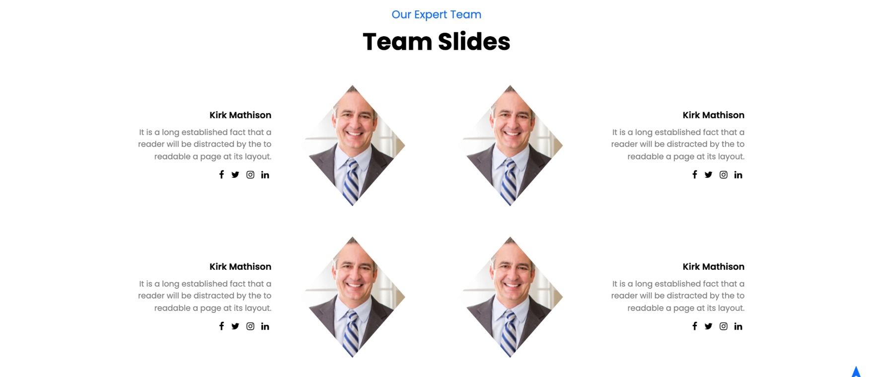set Featured Page section