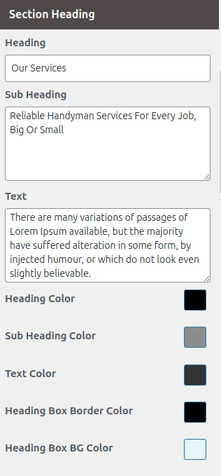 set Featured Page section