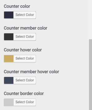 set Counter section