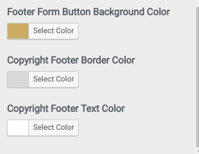 set Footer section