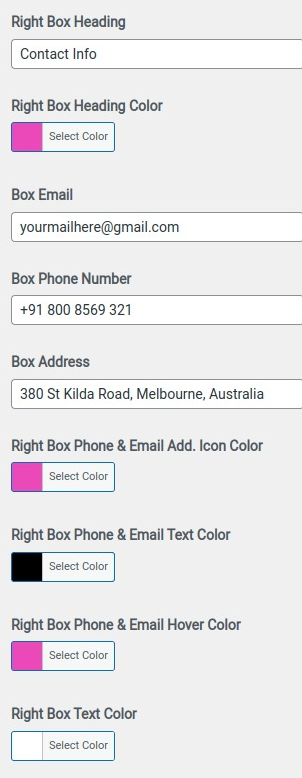 set contact section