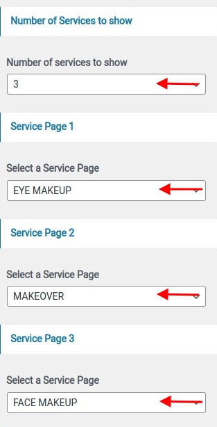 set Featured Page section