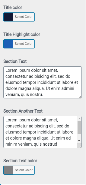 set About Us section