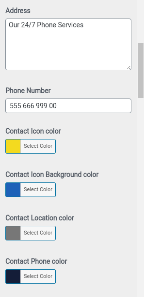 set contact Section