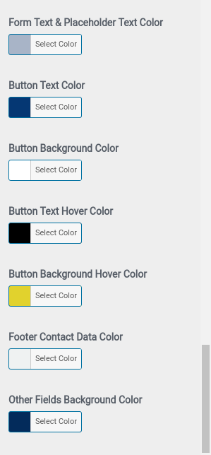 set Footer section