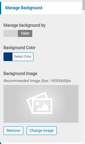 set Footer section