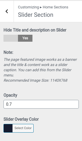 Create New Slider