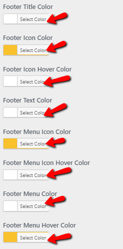 set Footer section