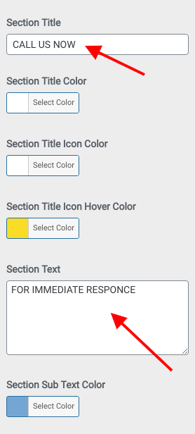 set contact section