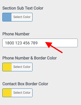 set contact section