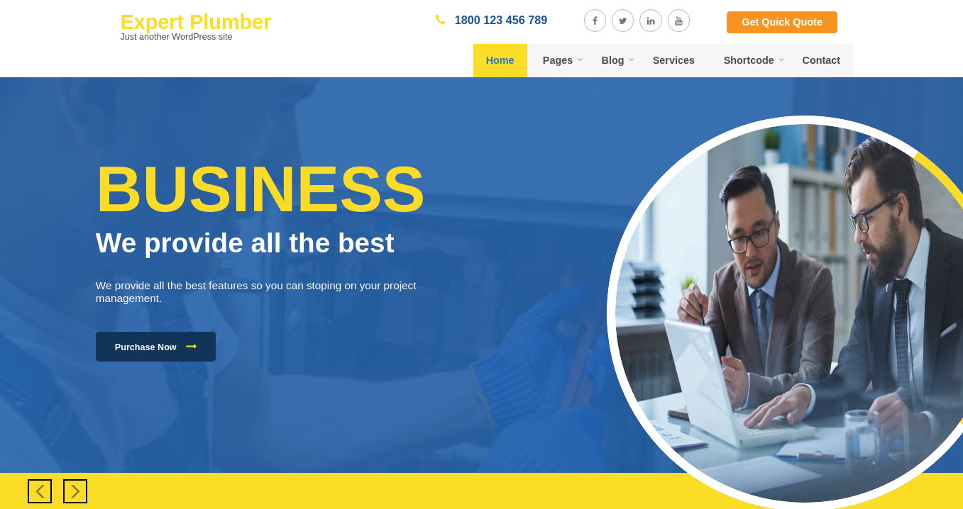 expert-plumber pro wordpress theme