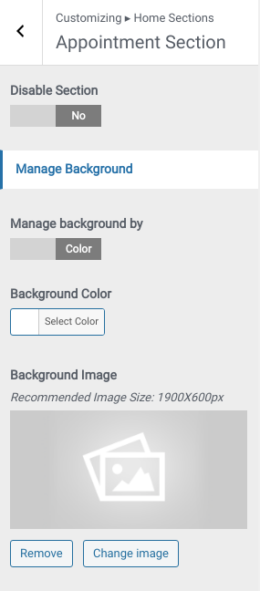 set contact section