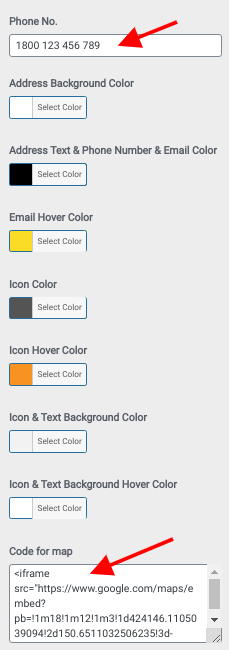 set contact section