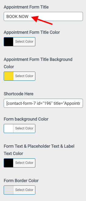 set contact section