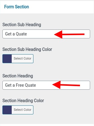 set contact section