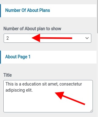 set Featured Page section