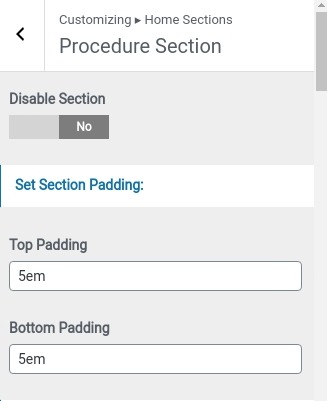 set procedure section
