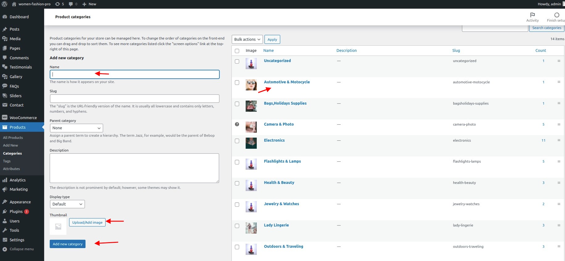 set Featured Page section