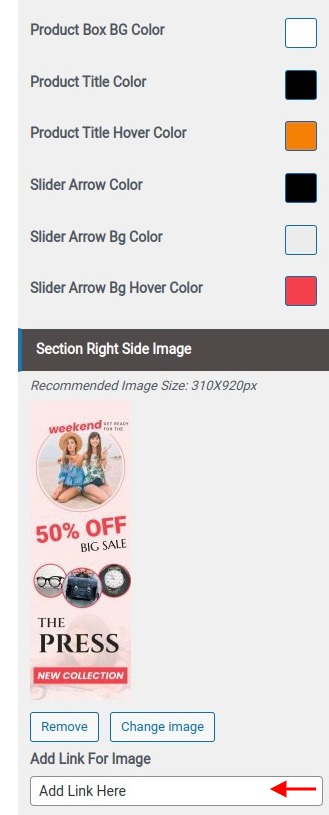 set Featured Page section
