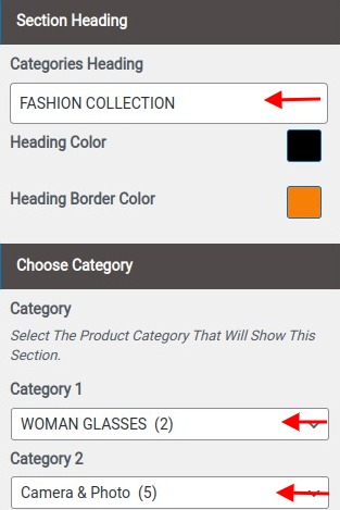 set Featured Page section