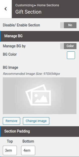 set contact section