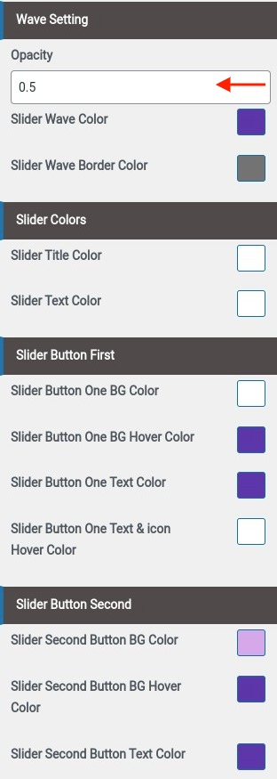 set slider