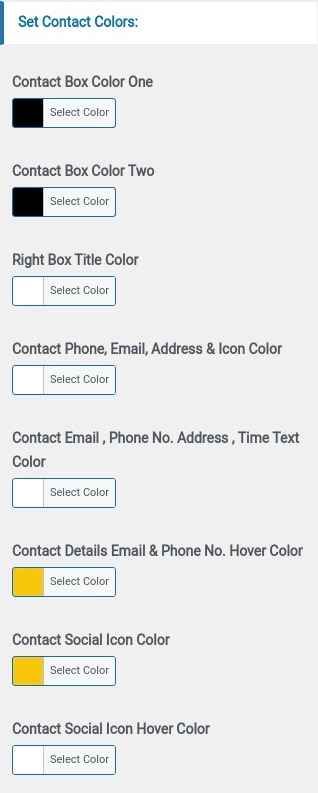 select Contact Page template