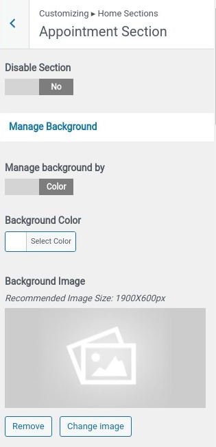 set contact section