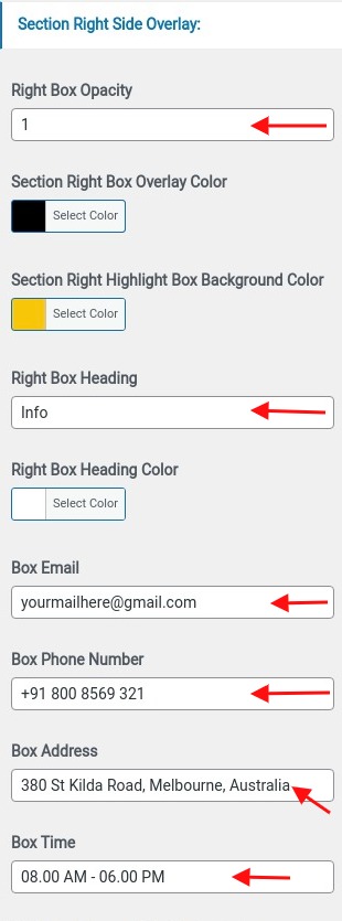 set contact section