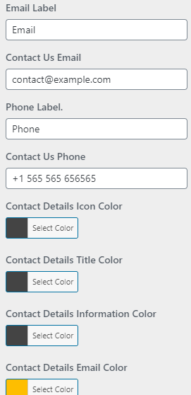 select Contact Page template