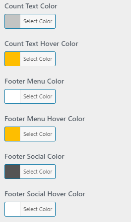 set Footer section