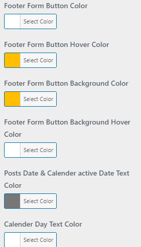 set Footer section