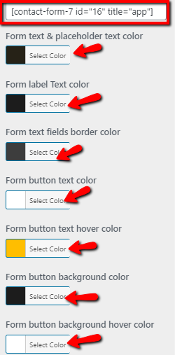 set contact section