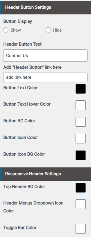 Set Header contact 