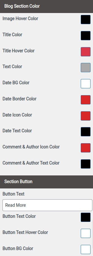 set Blog section