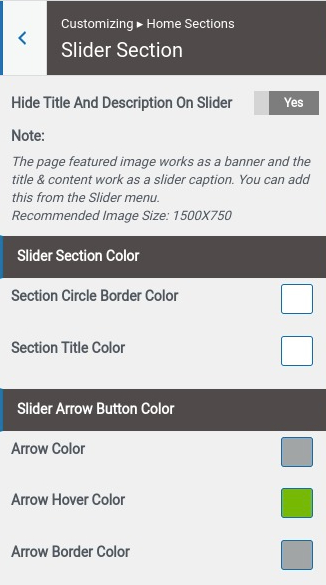 set slider