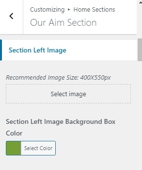 set aim section