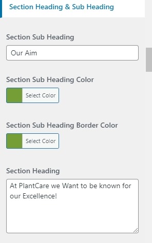 set aim section