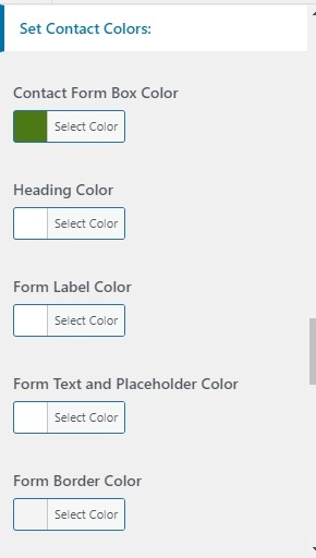 select Contact Page template