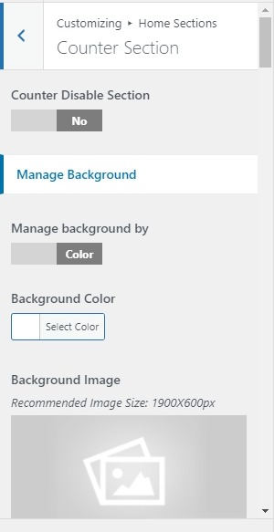 set counter section