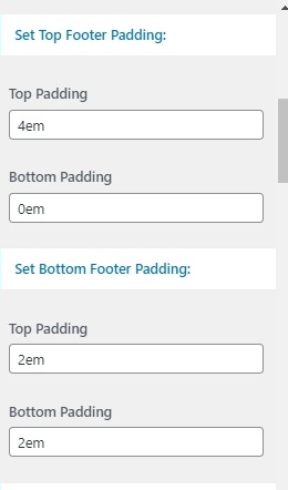 set footer Section